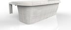 Apollo Exports International AP-30312 24" Adjustable Railing Planter, Ratan Look, White