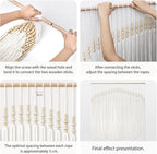 Betylifoy Macrame Wall Hanging Large Boho Wall Decor Beige Macrame Tapestry with Wooden Beads Cotton Rope Bohemian Handmade Woven Wall Art Decor for Bedroom Living Room Apartment Dorm Backdrop