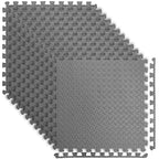 Art3d 48 Sq.Ft Eva Puzzle Exercise Mats, 1/2" Thick Foam Interlocking Tiles for Flooring, Workout, Gym Equipments, Pack of 12, Grey