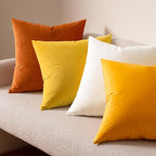 MIULEE Velvet Throw Pillow Covers 22x22 Inch, Pack of 2 - Pure White, Soft Solid Decorative Pillow Covers Cushion Cases Modern Luxury Home Decor for Spring Couch Sofa Bedroom Livingroom