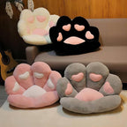 Ditucu Cat Paw Cushion Kawaii Chair Cushions 31.4 x 27.5 inch Cute Stuff Heart-Shaped Seat Pad Comfy Lazy Sofa Office Floor Pillow for Gaming Chairs Room Decor Black