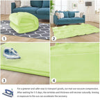 Baby Play Mat for Floor Nursery Muscle Area Rug Playroom Rug 47"x47" Memory Foam 1.3" Thick Crawling Mat for Babies,Toddlers, Infants,Kids(Light Green)