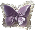 Butterfly Sofa Pillow Animal Floor Reading Pillow Car Cushion (Purple;, 50cm)