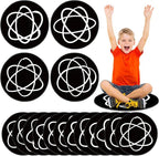 Tinideya 12 Pcs Kids Carpet Circle Seats for Class 16 Inch Round Classroom Rug Floor Cushions Soft First Day of School Educational Mat Non Slip Back to School Learning Playing Areas(Abstract)
