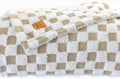 Beige & White Fuzzy Fuzzy Fun 3D Checkered Throw Blanket – Ultra Soft Shaggy Fleece for Cozy Comfort. Beautiful Gift for Women with Style 50 x 65 inches.