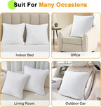 20x20 Premium Down Alternative Pillow Inserts, Set of 2 – Ultra-Plush Throw Pillows with 100% Cotton Cover for Sofa, Couch & Bed – Luxury Machine Washable Cushions
