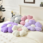 Flower Pillow, Flower Shaped Pillow Decorative Throw Pillows for Bed Couch, Cute Daisy Pillow Dorm Decor Floor Seating Cushion (Dark Purple, 19.6 Inches)