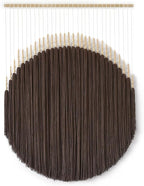 IOWER Macrame Wall Hanging Brown Yarn Beaded Backdrop Boho Wall Decor Round Tassel Home Wall Aesthetic Living Rooms Bedrooms Offices Geometric Art Chic Home Decor 39" W x 55" L