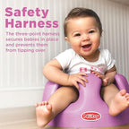 Nuby My Floor Seat - Portable Baby Chair with Soft Foam Cushion, Safety Harness, and High Back Design - 4+ Months - Pink