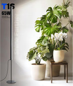 Barrina T1S Standing Grow Light for Indoor Plants with Timer, 65W 5000K High PPFD Full Spectrum, Tera Series Vertical Grow Lights Adjustable Height 5FT-5.6FT, Foot Switch, Non-Glare Design, Black