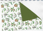 Cute Jungle Safari Animals Green Tropical Leaves Baby Blankets for Girl Boy Lion Giraffe Elephant Zebra Soft Mink Dotted Backing Double Layer Swaddle Blanket Bed Throws for Newborn Toddler Crib 30x40