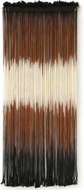 Macrame Wall Hanging Brown Boho Hand Woven Tassel Yarn Tapestry Wall Art for Living Room Bedroom Fiber Art 15''W*39''L