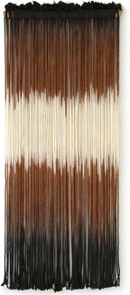 Macrame Wall Hanging Brown Boho Hand Woven Tassel Yarn Tapestry Wall Art for Living Room Bedroom Fiber Art 15''W*39''L