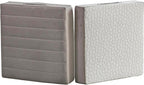 22" Large Floor Pillow for Adults, Thick Foam Meditation Cushion, Square Yoga Floor Seat Pillow with Soft Tufted Cover for Indoor & Outdoor Sitting – Grey