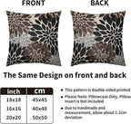 Black Dark Brown Pillow Covers 18X18 Inch Set of 2, Spring Summer Floral Dahlia Flower Cream Decorative Throw Pillow Covers Outdoor Modern Farmhouse Cushion Case for Home Couch Sofa Bed Decor