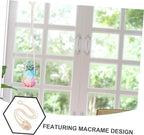BESPORTBLE Macrame Hanging Planter Basket for Indoor Plants Handwoven Boho Plant Hanger Versatile Wall and Ceiling Decor for Home Office and Balcony Garden