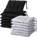 Geetery 12 Pcs Floor Pillows for Classroom Bulk Square Seating Cushions for Floor Chair School Kindergarten Reading Corner, 15.7'' Large Thick Meditation Cushions Yoga Nursery Daycare (Black Grey)