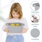 ABenkle Small Storage Basket, Mini Basket, Cute Tiny Cotton Rope Woven Baskets, Shelf Storage, Boho Decorative Toy Storage Bin Gift Baskets
