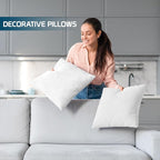 Utopia Bedding Throw Pillows Insert (Pack of 4, White) - 28 x 28 Inches Bed and Couch Pillows - Indoor Decorative Pillow