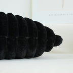 JOJUSIS Pack of 2 Faux Fur Plush Decorative Throw Pillow Covers Couch Cushion Case Soft Pillowcases (Black, 20 x 20-Inch)