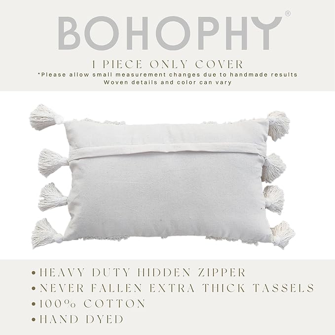 Boho Neutral Textured Throw Pillow Cover Tufted Decorative Pillowcase Nursery Cushion Cover cojin decorativo (Caribbean)