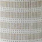 LA JOLIE MUSE Ceramic Plant Pot with Wood Stand - 9.4 Inch Modern Round Decorative Flower Pot Indoor with Wood Planter Holder, Beige & White