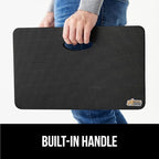GORILLA GRIP Extra Thick Patent Pending Supportive Foam Kneeling Pad, Large Cushion Knee Pads for Gardening, Baby Bath Time, Dirt and Water Resistant, Workout and Garden Supplies, 17.5x11, Black