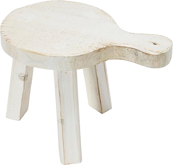 Creative Co-Op Decorative Wood Pedestal, White
