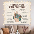 Forola Positive Wall Tapestry-Things You Can Control Mental Health Reminder Banner,Soft Flannel Tapestry Wall Hanging Decor for Bedroom,Teen Room Decor 51x59 Inch(Colorful-Control04)