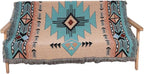 Hopstar Aztec Throw Blanket Navajo Indian Blankets and Throws Boho Western Decor Couch Cover Blanket for Bed Sofa Living Room Beach Travel 51"x63"