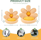 Ditucu Flower Shape Chair Pillow Cute Seat Cushion 19 inch Comfy Lazy Sofa Floor Pillows Dorm Seating for Bedroom Decor Orange