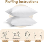Utopia Bedding Outdoor Pillow Inserts 18 x 18 Inches (Pack of 2, White), Water Resistant Garden Throw Pillows for Patio and Porch Furniture
