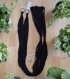 2 Pack Macrame Plant Hanger,Indoor Plant Hanger with Tassel for Boho Home Decor,47 inches Hanging Plant Holder with 2 Hooks(Black)