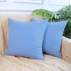 4-Pack 100% Cotton Comfortable Solid Decorative Throw Pillow Case,Thmyo Square Cushion Cover Pillowcase Sublimation Blank Pillow Covers DIY Throw Pillowcase for Sofa(26x26 inch/ 66x66cm,Sky Blue)
