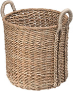 KOUBOO Seagrass Storage Basket, Blanket, Basket for Pillows Storage, Decorative Basket, Wicker Toy Organizer, Bedroom & Living Room Storage, Home Decor Essentials, Brown