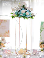 Gold Plant Stand Indoor: 31.5” Tall Pedestal Stand for Wedding Centerpieces Party Event Center Pieces Decoration for Table Home Decor 2 PCS