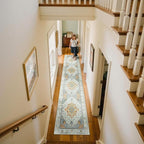 Area Rugs 2'x10' Runner Rug Non Slip Washable for Kitchen Hallway Bedroom Beside Laundry Room Bathroom Rug, Floor Carpet, Light Yellow Carbon Grey Orange
