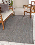 Unique Loom Braided Jute Collection Area Rug - Dhaka (8' x 10' Rectangle, Gray)