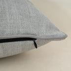 Yangest Patchwork Pillow Cover 12x20 Inch Luxury Cotton and Linen Cushion Cover Faux Leather Pillowcover for Couch Bedroom Living Room, Gray