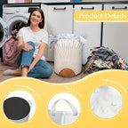 Boho Laundry Basket, Mid Century Modern Boho Terracotta Sun Sunshine Waterproof Collapsible Laundry Hamper Dirty Clothes Storage Toy Bin Organizer for Bathroom Bedroom Nursery Girls Kids Room