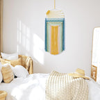 MEIVINES Macrame Wall Hanging 11.8x27.6 Inches Boho Decor Sun Wall Art Dream Catchers Woven Hanging Tapestry Tassels Handmade Colorful Tapestry for Bedroom Living Room Nursery Apartment