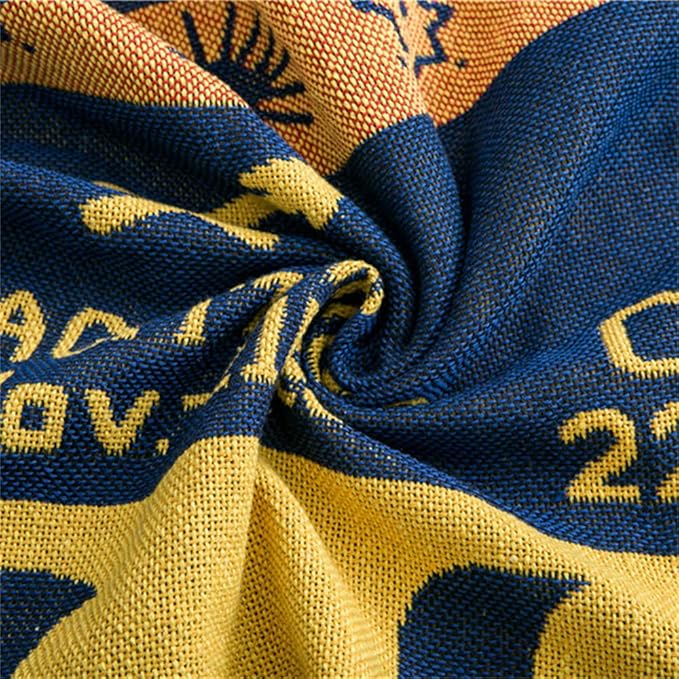 Boho Throw Blankets Woven Reversible Cotton Bohemian Tapestry Hippie Room Decor Witchy Astrology Zodiac Celestial Constellation Carpet Bed Recliner Chair Couch Sofa Cover Double Sided 50"x70"