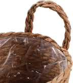 Zerodeko Seagrass Planter Basket Straw Plant Baskets Woven Basket Flower Plant Pot Wicker Plant Containers with Plastic Liner for Indoor Plants Laundry Room 16cm Khaki