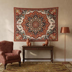 Accnicc Vintage Floral Mandala Tapestry Wall Hanging Boho Flower Tapestry Aesthetic Retro Bohemian Hippie Indian Cute Small Tapestries for Bedroom Living Room Dorm Decor 48 x 36 Inch