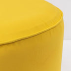 QILLOWAY Indoor/Outdoor Inflatable Stool,Round Ottoman,All Weather Foot Rest for Camping or Home,Yellow