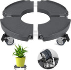 ToLanbbt Plant Caddy Stand with 360° Wheels Adjustable 15-22 Inch Rolling Plant Stand Heavy Duty Large Plant Cart Dolly with Casters 440lbs Capacity for Large Planter, Garden Pot, Flower Pot, Gray, 1P