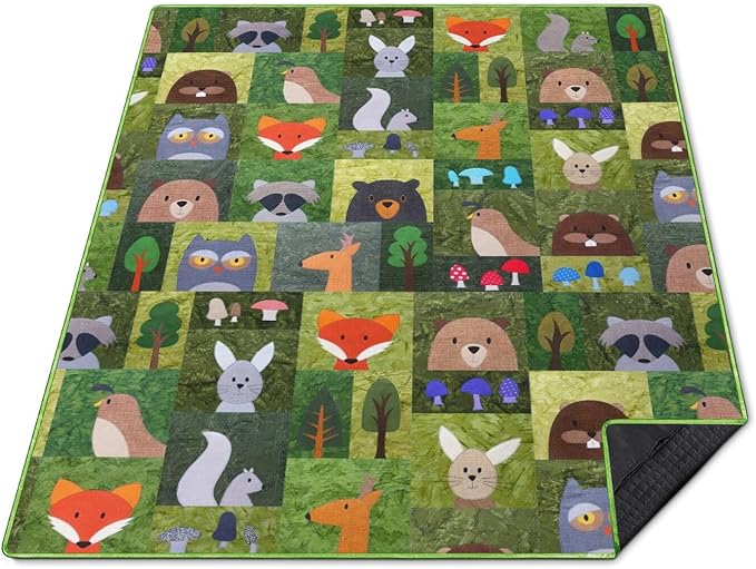 Extra Large Picnic Blankets Waterproof Foldable (60"x 80") Boho Beach Blanket Waterproof Sandproof,3-Layer Thicking Mat Outdoor Packable Camping Blanket