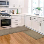 Artoid Mode Washable Non-Skid Kitchen Rugs and Mats Set of 2, Rubber Backing Kitchen Mats for Floor Front of Sink Home Decor - 17x29 and 17x47 Inch