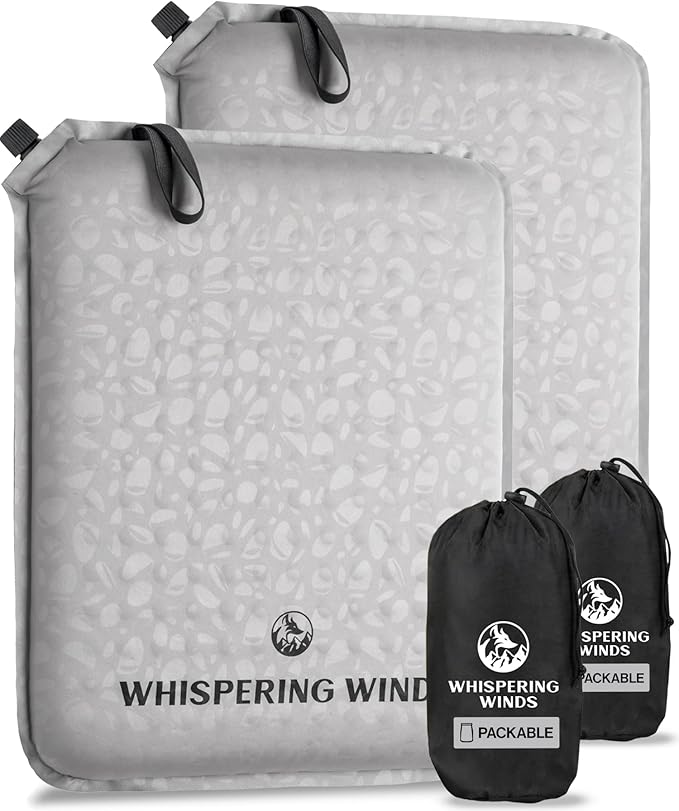 Whispering Winds Inflatable Seat Cushion - Comfortable Blow-up Foam Pad for Airplane, Travel, Stadium, Outdoors, Camping, Car & More