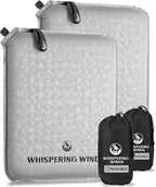 Whispering Winds Inflatable Seat Cushion - Comfortable Blow-up Foam Pad for Airplane, Travel, Stadium, Outdoors, Camping, Car & More